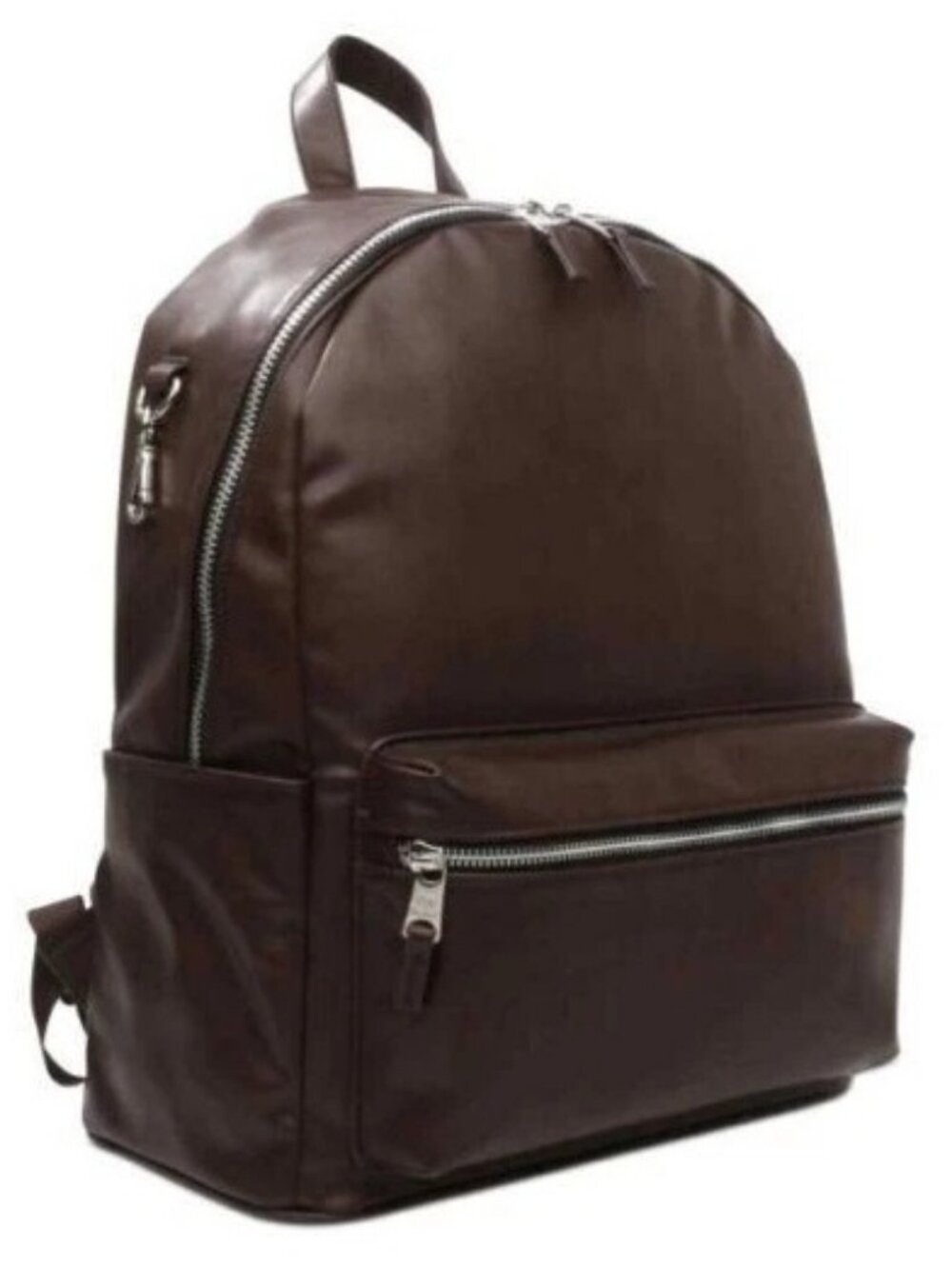 Steve Madden Men's Faux-Leather Dome Backpack, Brown, One Size